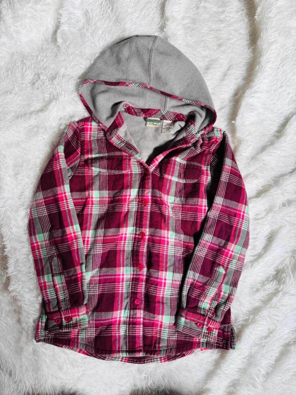 🏔️ Girls LL Bean Plaid Shacket